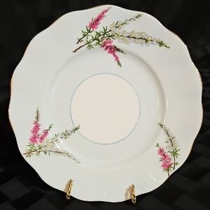 Elegant Floral Porcelain Plate with Gold Trim
